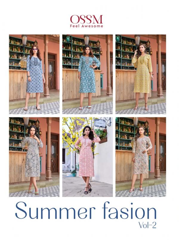 Ossm Summer Fasion Vol 2 Fancy Cotton Kurti Collection